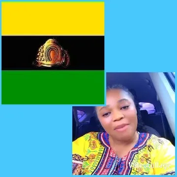 Flag and Colorful Outfit in Car