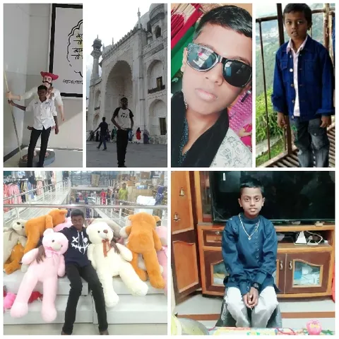 Boy in Various Outdoor Locations
