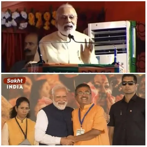 Man Speaking at Event and Shaking Hands
