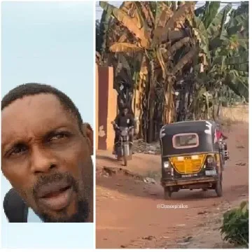 Close-Up of Man and Auto Rickshaw