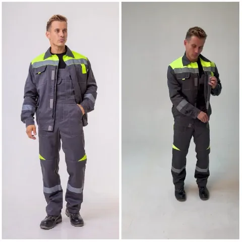 Modeling Grey Work Uniforms