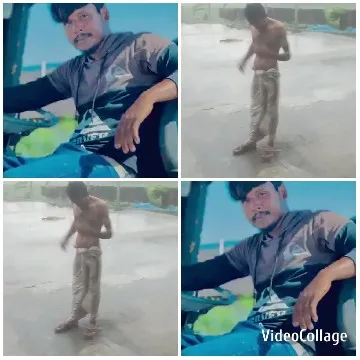 Man in Rainy Weather Outside Vehicle