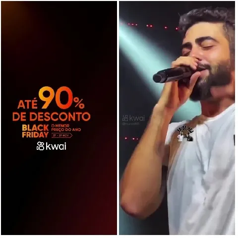 Person Singing with Colorful Lights