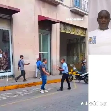 Street Scene with Talking Individuals
