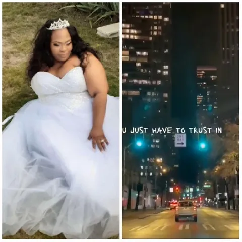 Gown and City Nightscape