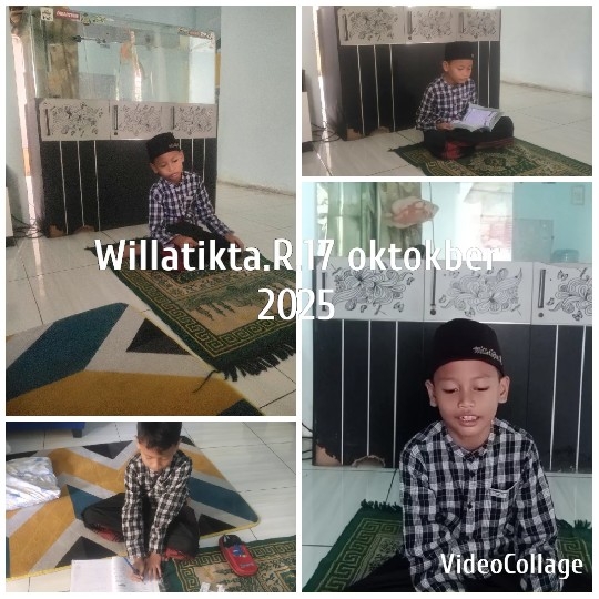 Young Boy on Colorful Rug Reading