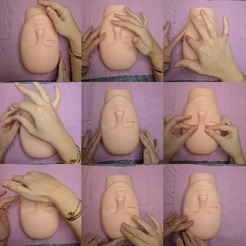 Hands Demonstrating Techniques on Mannequin