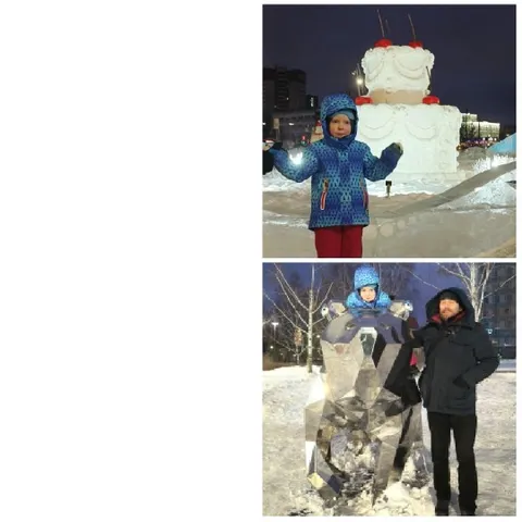 Child with Snow Sculptures
