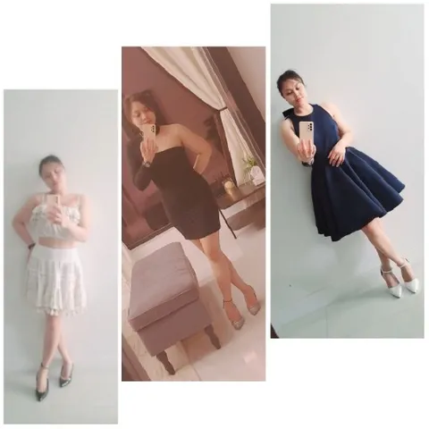 Mirror Selfies in Different Dresses