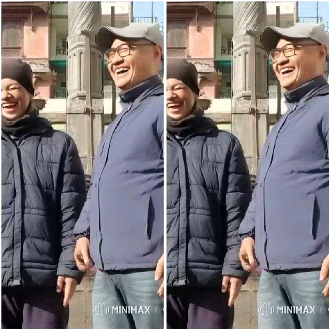 Winter Smiles in Urban Setting