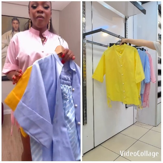 Holding Colorful Shirts