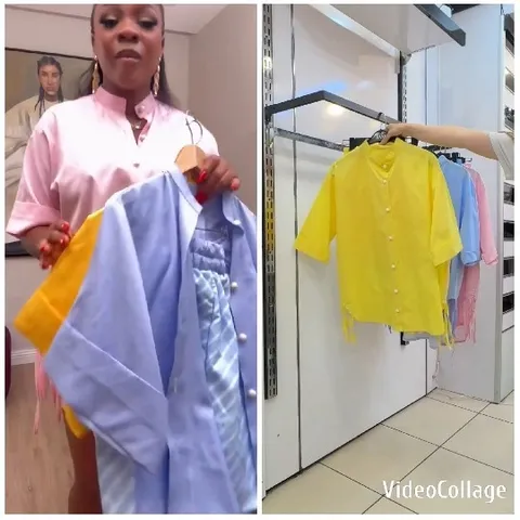 Holding Colorful Shirts