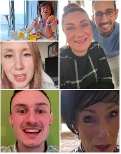 Smiling People in Various Settings