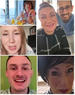 Smiling People in Various Settings