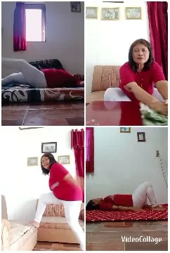 Home Exercise Routine in Living Room