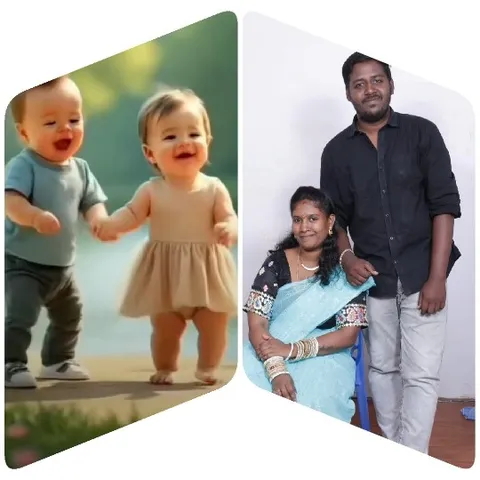 Animated Babies and Happy Couple