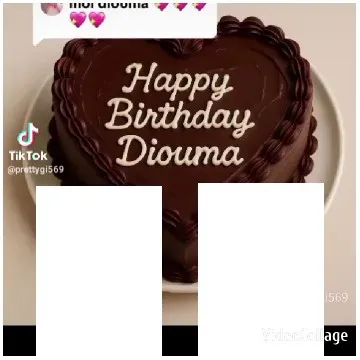 Heart-Shaped Cake with TikTok Username