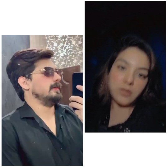 Selfie Man and Woman in Low Light