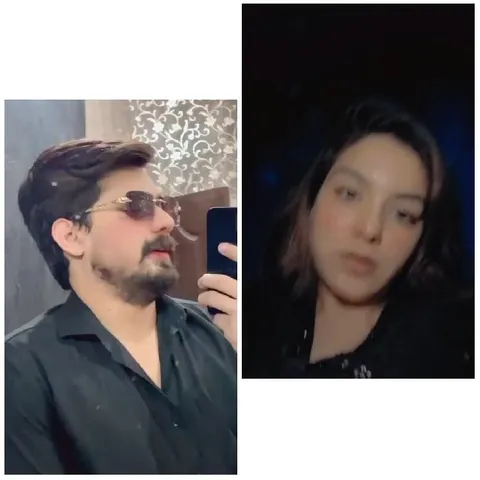 Selfie Man and Woman in Low Light