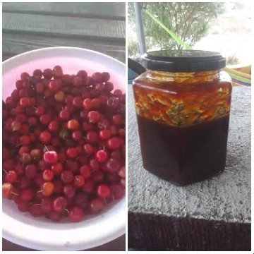 Bowl of Berries and Jam Jar