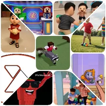 Cartoon Characters in Playful Settings