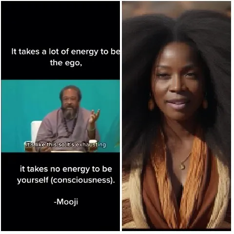 Man Speaking and Woman's Portrait