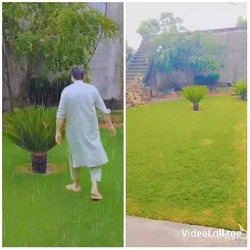 Walking Barefoot in Peaceful Garden