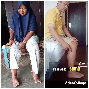 Woman and Man Touching Knees