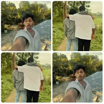 Selfie Moment In Greenery Outdoors