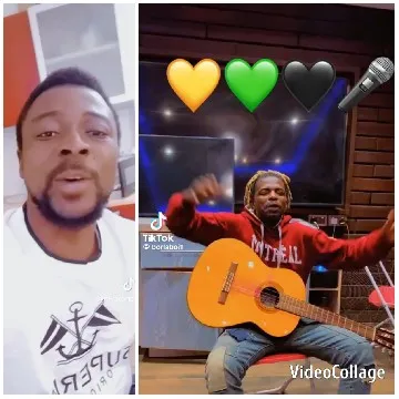 Man Speaking and Guitar Player