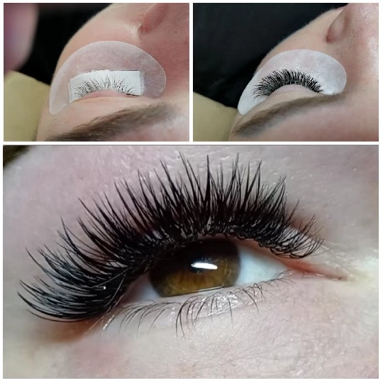 Eyelash Extensions and Close-Up of Eye