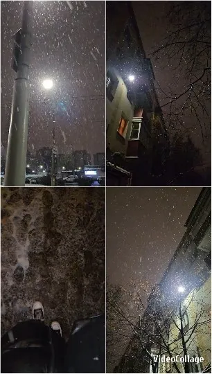 Snowy Night with Streetlight