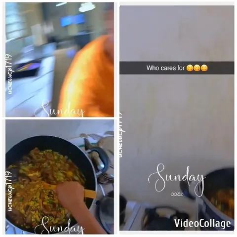 Cooking in Progress with Text