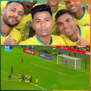 Soccer Players Selfie on Field