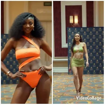 Two Women Posing in Stylish Swimwear