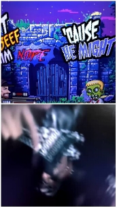 Comic Style Zombie and Blur
