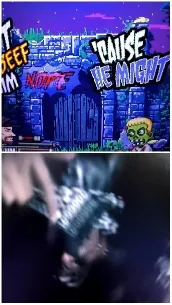 Comic Style Zombie and Blur