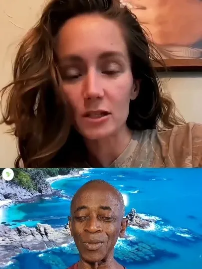 Woman Talking Indoors with Man Outdoors