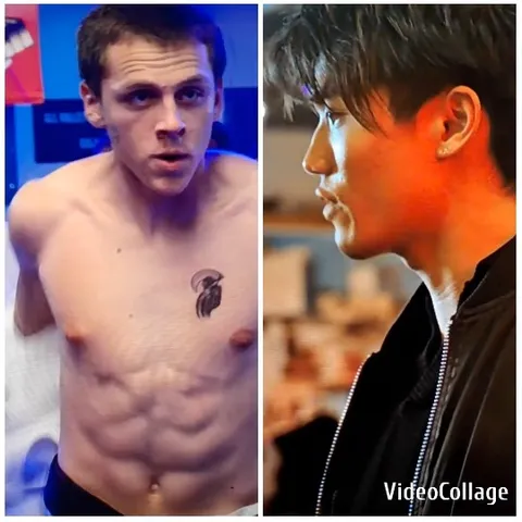 Muscular Man Shows Off Physique