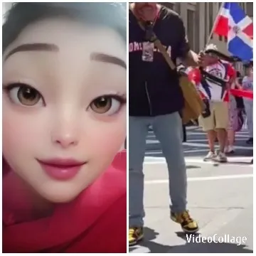 Animated Face and Street Parade
