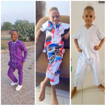 Child in Various Outfits
