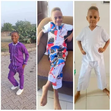 Child in Various Outfits