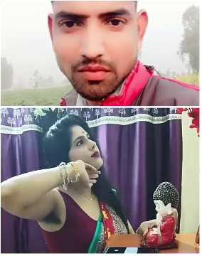 Man in Fog and Woman in Sari