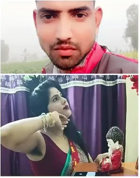 Man in Fog and Woman in Sari