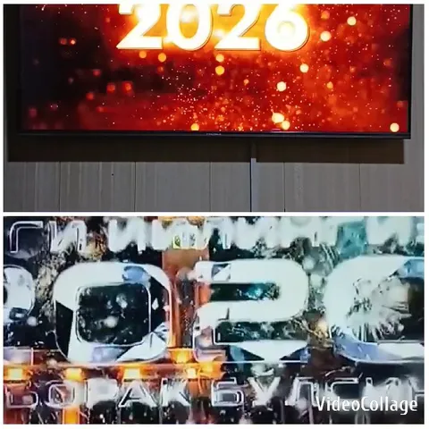 Bold 2026 Letters on Dark Background