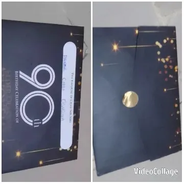 90th Birthday Invitation with Gold Seal