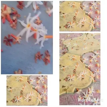 Yellow Surface with Star-Shaped Flowers