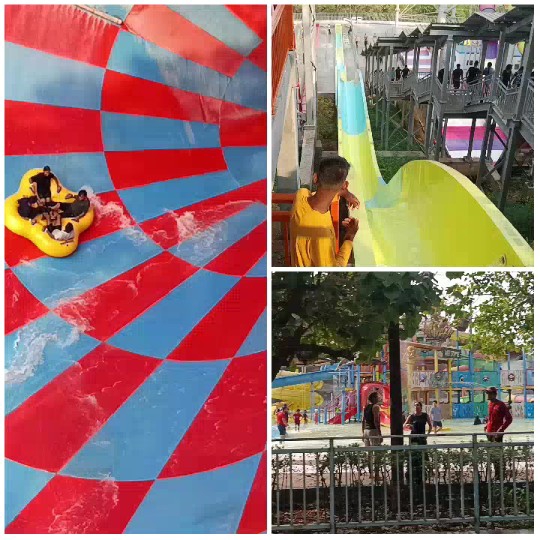 Water Park Fun on Colorful Slides
