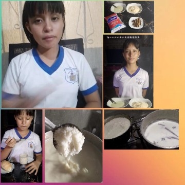 Girl Showcasing Food in Kitchen