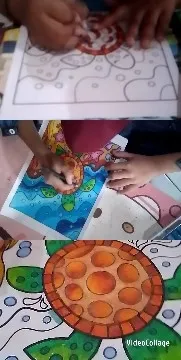 Children Engaged in Coloring Activities